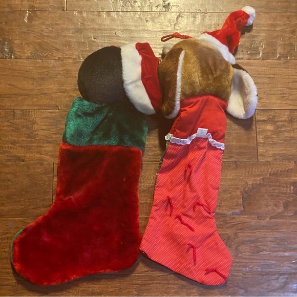 3D Penguin & Basset Hound Christmas Stockings 24” - Picture 2 of 9